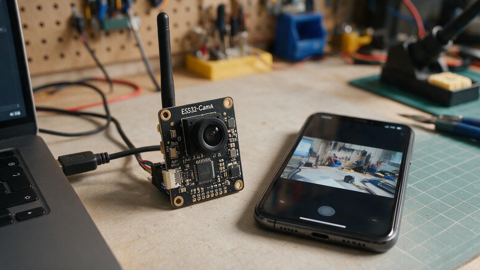 ESP32-CAM怎么玩？几十块钱做个手机能看的局域网图传小车