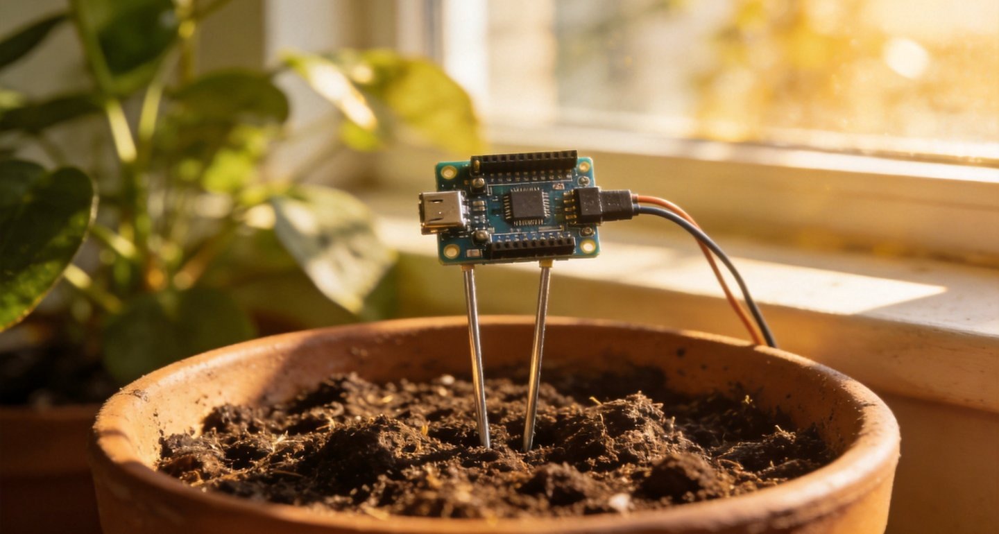 土壤湿度传感器怎么接线?Arduino花盆自动浇灌和阈值三步校准