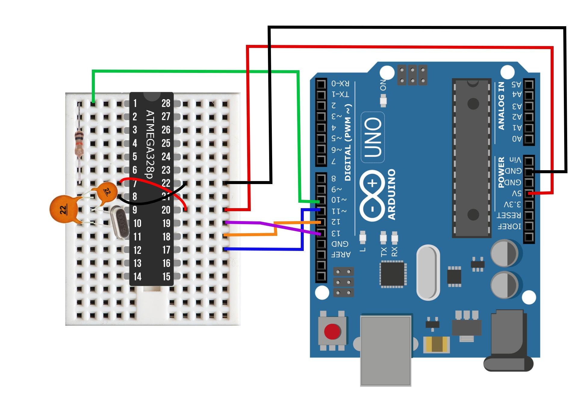 自己焊一块ATMega328P最小系统板:从烧bootloader到跑起来
