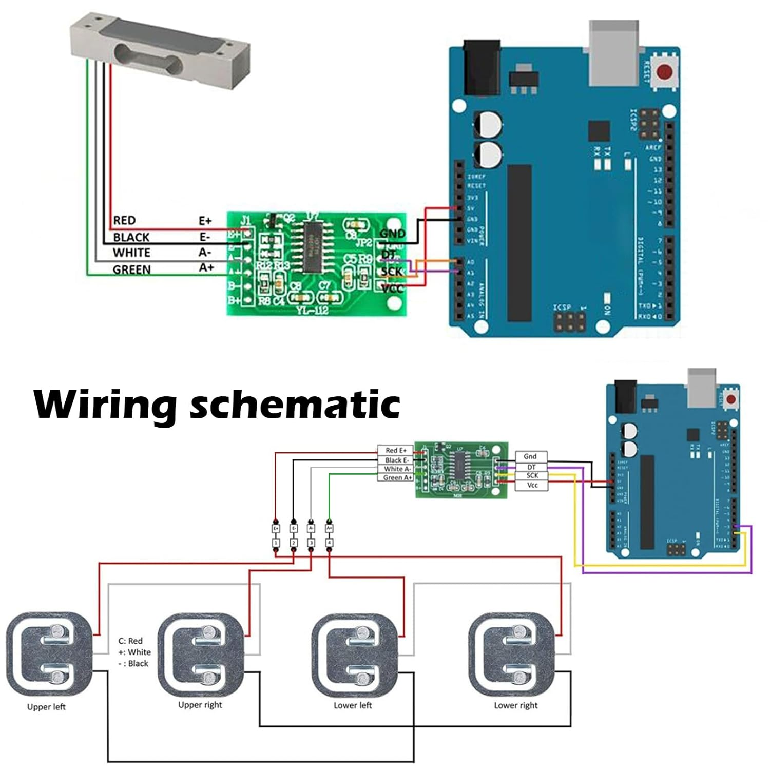 HX711称重传感器怎么接Arduino：24位ADC压力采集+校准做电子秤